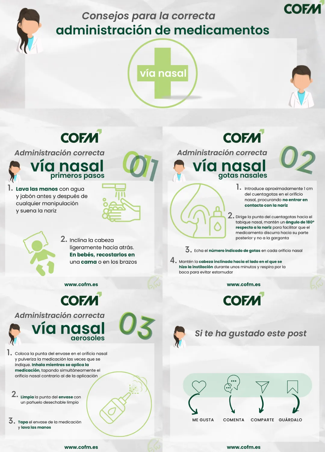Consejos para la correcta administración de medicamentos administración nasal