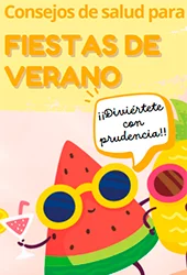 Cartel Consejos de salud para las fiestas del verano