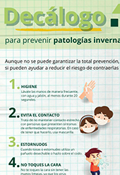 Cartel Decálogo patologías invernales