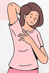 Dibujo mujer de cartel Día Mundial Cáncer de Mama