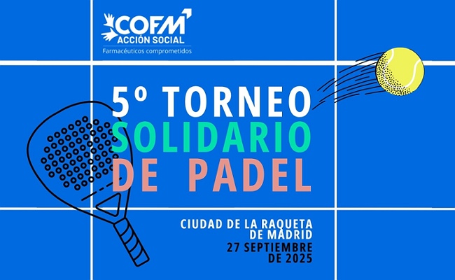La 5ª edición del Torneo Solidario de Pádel del COFM ya tiene fecha