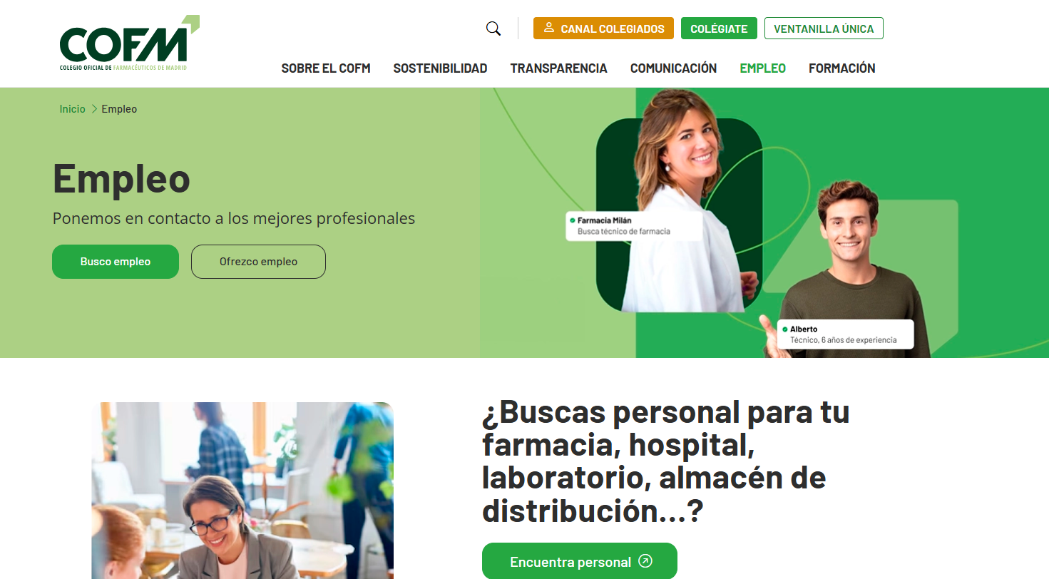 Bolsa de empleo COFM: punto de encuentro entre empresas y profesionales del sector farmacéutico