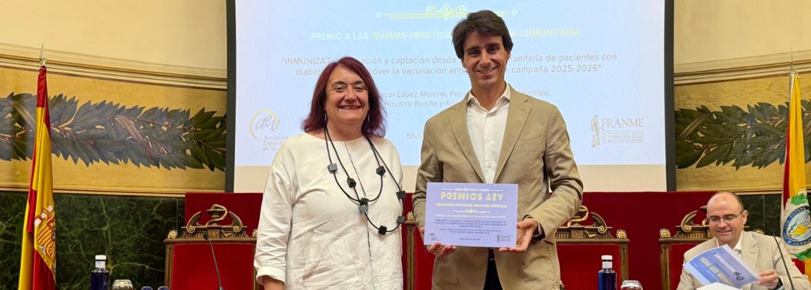  La AEV reconoce el proyecto ‘InmunízaT’ como iniciativa innovadora para promover la vacunación en población vulnerable